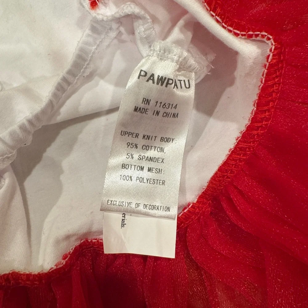 NWT “PAWPATU” ”Santa's Little Helper” Red Dress Sz M
